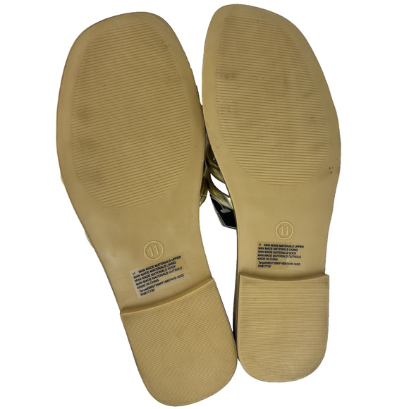 Universal Thread Womens Rian Slide Sandals Gold Summer Beach Comfort Sze 11 - Picture 6 of 16